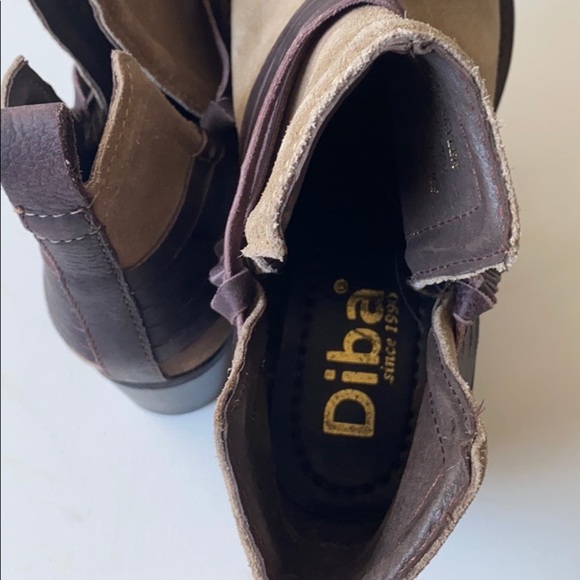 Diba Taupe & Brown Skyler Suede Booties, Size 6 - Picture 9 of 13